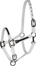 Produktbild von Equestro Halfter und Führleine für Pferde aus Nylon in Schwarz oder Weiß