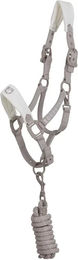 Equestro Halfter und Longiergurt Set für Pferde in Grau aus Faser – Bild 1 von 1