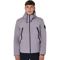 Produktbild von Equestro Herren Daunenjacke mit Kapuze wasserdicht grau XXL