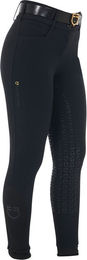 Produktbild von Equestro High Waist Vollgrip Reithose Damen aus Nylon in Blau oder Schwarz