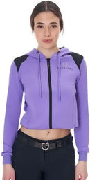 Produktbild von Equestro Hoodie Damen Lila Baumwolle Größe L