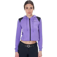 Produktbild von Equestro Hoodie Damen Lila Baumwolle Größe L
