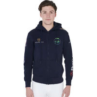 Produktbild von Equestro Hoodie Multilogo Sweatshirt für Herren aus Baumwolle Blau Größe L