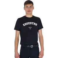 Produktbild von Equestro Horse Club Reitshirt aus Baumwolle für Herren in Schwarz XL