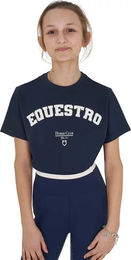 Equestro Horse Club T-Shirt aus Baumwolle für Kinder in Blau Grösse 12 Jahre – Bild 1 von 6