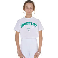 Produktbild von Equestro Horse Club T-Shirt aus Baumwolle für Kinder in Weiß Größe 10 Jahre