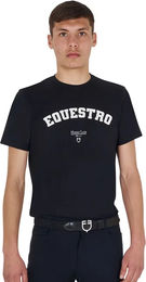 Produktbild von Equestro Horse Club T-Shirt für Herren aus Baumwolle Schwarz Größe S