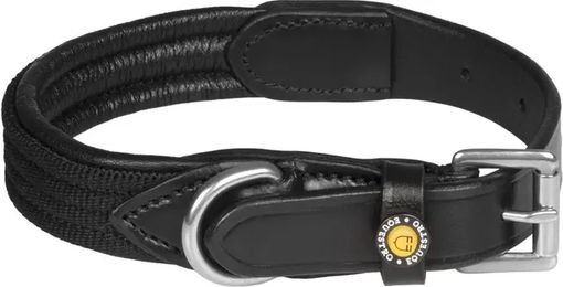 Produktbild von Equestro Hundehalsband aus Leder in Schwarz oder Gelb Größe S