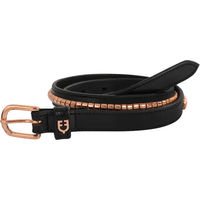 Produktbild von Equestro Inglese Clincher Damengürtel aus Leder Schwarz 110 cm
