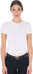 Equestro Institutional Reitshirt für Damen aus Baumwolle Weiß Größe M – Bild 1 von 4