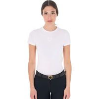 Produktbild von Equestro Institutional Reitshirt für Damen aus Baumwolle Weiß Größe M