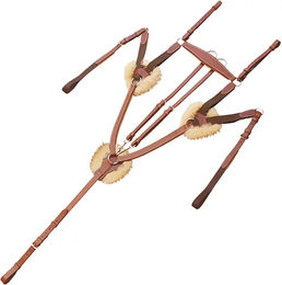 Produktbild von Equestro Jagdhalsband aus gegerbtem Leder in Braun Größe M