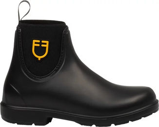 Equestro Jodhpur Reitstiefel aus Kunststoff wasserdicht Schwarz Unisex – Bild 1 von 9