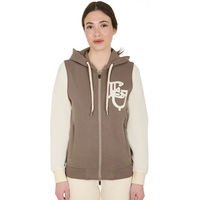 Produktbild von Equestro Kapuzenjacke für Damen aus Baumwolle in Braun und Beige Größe XL