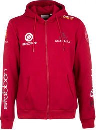 Produktbild von Equestro Kapuzensweatshirt für Herren mit Multi-Logo aus Baumwolle in Rot XL