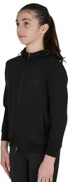 Equestro Kapuzensweatshirt für Kinder in Schwarz aus Baumwolle mit Shiny Logo – Bild 1 von 1