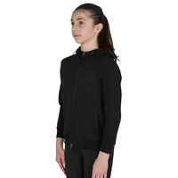 Produktbild von Equestro Kapuzensweatshirt für Kinder in Schwarz aus Baumwolle mit Shiny Logo