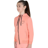 Produktbild von Equestro Kapuzensweatshirt für Kinder mit Logo in Rosa aus Baumwolle