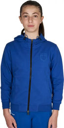 Equestro Kapuzensweatshirt für Kinder mit Logo Shiny Blau aus Baumwolle – Bild 1 von 1