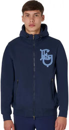 Produktbild von Equestro Kapuzensweatshirt mit Reißverschluss für Herren in Blau Größe XL