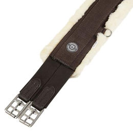 Equestro Lammfellunterlage aus Nylon in Braun 125 cm – Bild 1 von 3