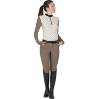 Produktbild von Equestro Langarm-Trainingsturnierpoloshirt für Damen in Weiß Größe L