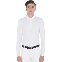 Produktbild von Equestro Langarmwettkampf-Poloshirt für Herren in Weiß Größe XS