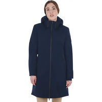 Produktbild von Equestro Lange Daunenjacke mit Kapuze für Damen in Blau Größe M
