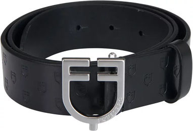 Produktbild von Equestro Leder Damen Gürtel mit Logo-Schnalle Schwarz 100 cm
