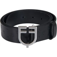 Produktbild von Equestro Leder Damen Gürtel mit Logo-Schnalle Schwarz 100 cm