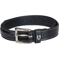 Produktbild von Equestro Leder-Gürtel mit Doppelstich Schwarz 70 cm Unisex