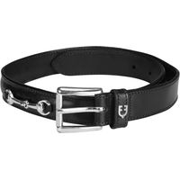 Produktbild von Equestro Leder-Gürtel mit geflochtenen Details Schwarz 90 cm Unisex