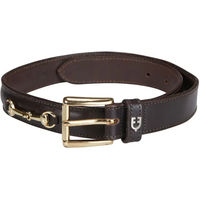 Produktbild von Equestro Leder-Gürtel Unisex Braun mit geflochtenen Details 90 cm