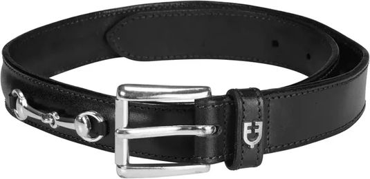 Produktbild von Equestro Leder-Gürtel Unisex mit geflochtenen Details Schwarz 60 cm