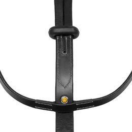 Produktbild von Equestro Leder-Martingal für Pferde in Schwarz für Vollblut