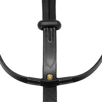 Produktbild von Equestro Leder-Martingal für Pferde in Schwarz für Vollblut