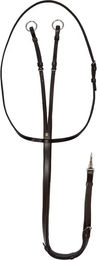 Produktbild von Equestro Leder-Martingal für Pferde in Schwarz oder Braun mit Silber Fitting