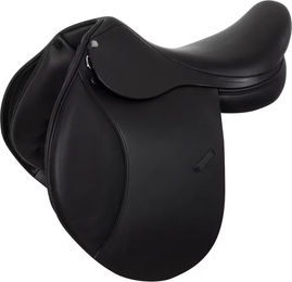 Produktbild von Equestro Leder Sattel für Pferde Schwarz 17 Zoll