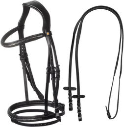 Produktbild von Equestro Leder Trense Schwarz Größe M