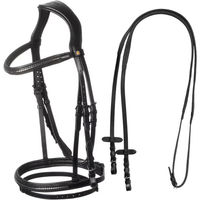 Produktbild von Equestro Leder Trense Schwarz XFull