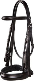 Produktbild von Equestro Leder-Trensengebiss für Dressurreiten für Vollblut in Braun oder Schwarz