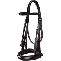 Produktbild von Equestro Leder-Trensengebiss für Dressurreiten für Vollblut in Braun oder Schwarz