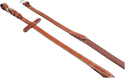 Produktbild von Equestro Leder- und Gummizügel für englisches Zaumzeug für Ponys in Braun