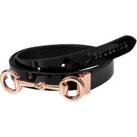 Produktbild von Equestro Ledergürtel für Damen mit Gebiss-Schließe in Schwarz 75 cm