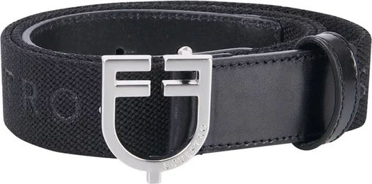 Produktbild von Equestro Ledergürtel für Damen mit Gummi und Schriftzug Schwarz 110 cm