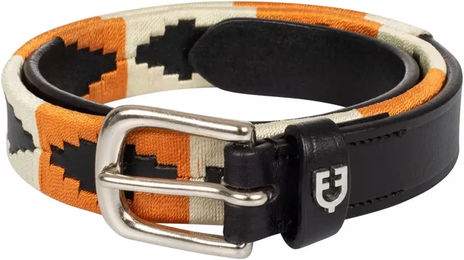 Produktbild von Equestro Ledergürtel Navajo mit Verzierungen Unisex Schwarz Bunt 80 cm