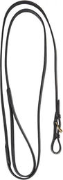Produktbild von Equestro Lederhalfter Full in Schwarz mit Messing-Widerstandskette für Pferde
