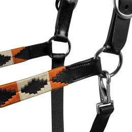 Produktbild von Equestro Lederhalfter für Pferde Schwarz für Vollblut