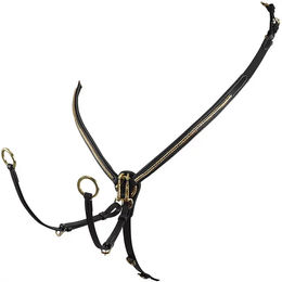 Produktbild von Equestro Lederhalsband Lederjäger Schwarz für Vollblut Pferde