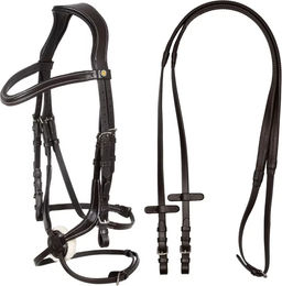 Produktbild von Equestro Lederreitzaum Full Braun für Pferde